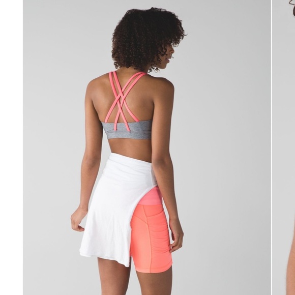 Lululemon Energy Bra Heathered Slate Grapefruit SZ 4 - Picture 6 of 11